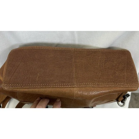 Spikes & Sparrow Handbag Crossbody 100% Leather Camel NEW (scuffs) - Picture 11 of 12